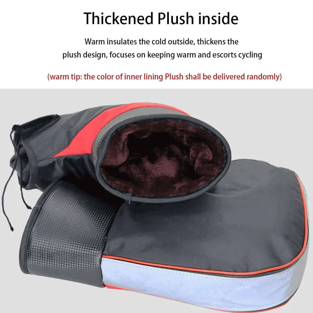 Motorcycle Handlebar Muffs for Warm Dry Winter Riding-Silver