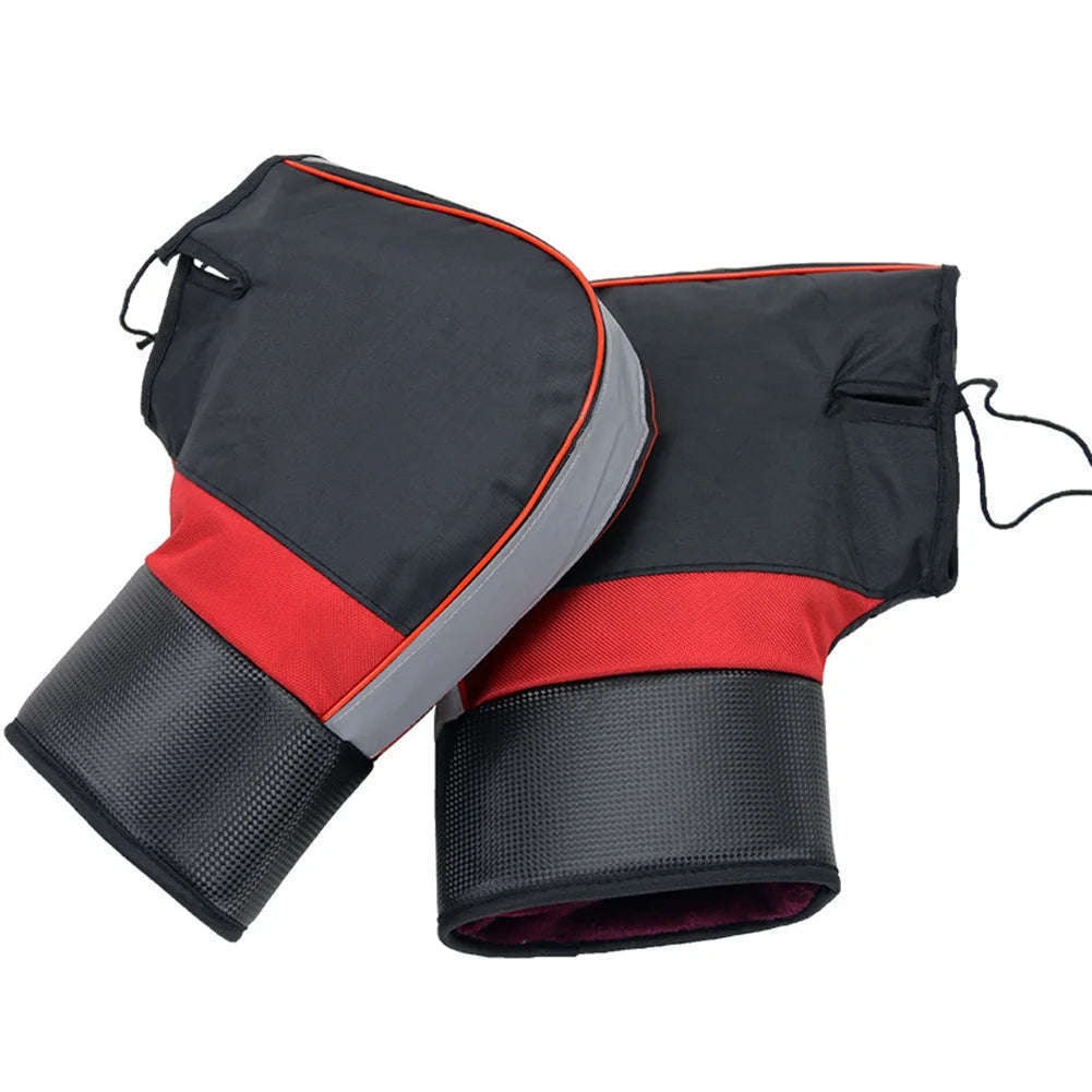 Motorcycle Handlebar Muffs for Warm Dry Winter Riding-Silver