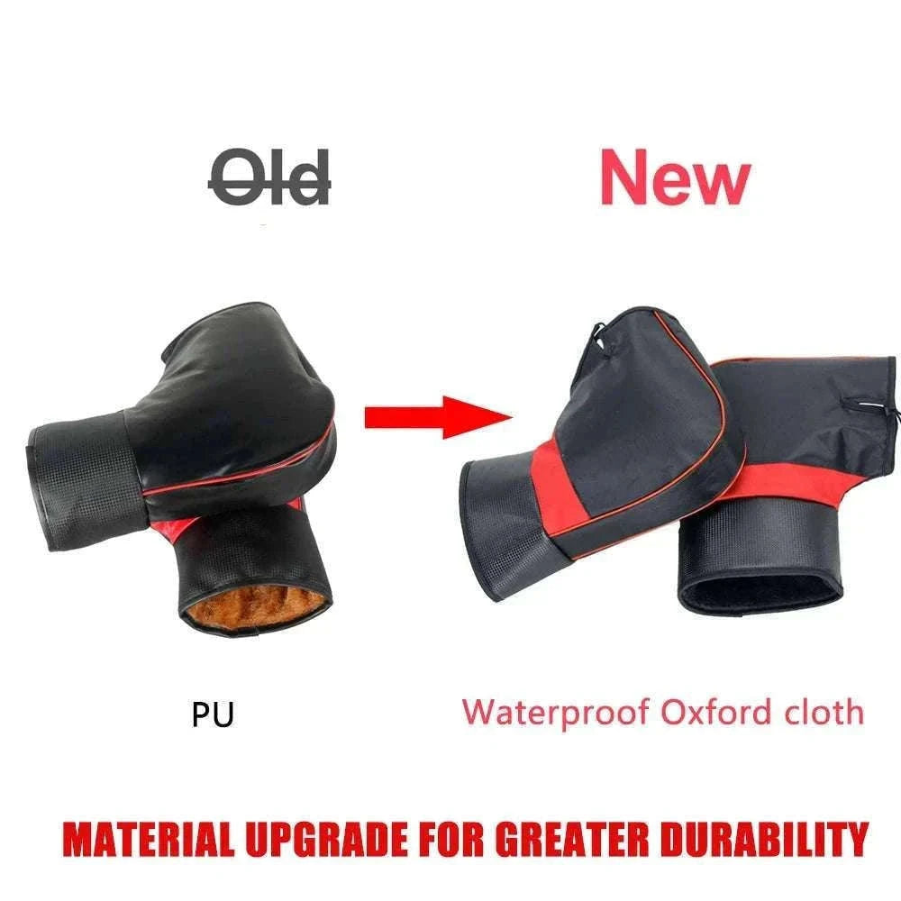 Motorcycle Handlebar Muffs for Warm Dry Winter Riding-Silver