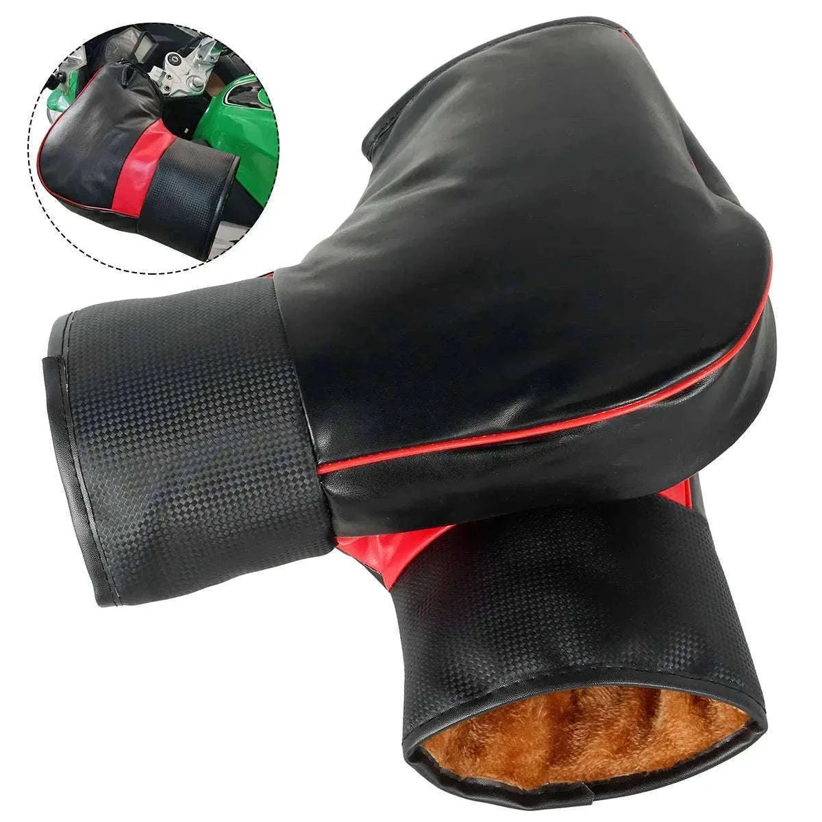 Motorcycle Handlebar Muffs for Warm Dry Winter Riding-Silver