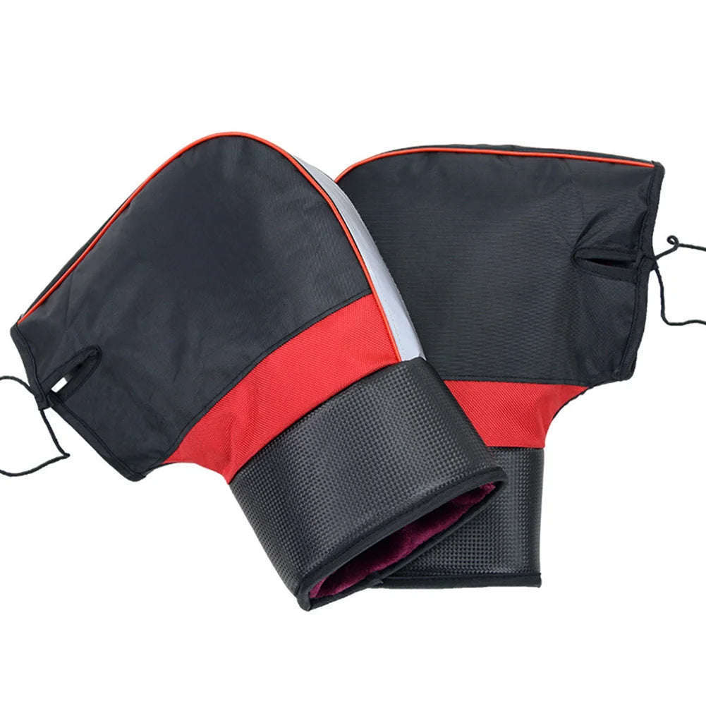 Motorcycle Handlebar Muffs for Warm Dry Winter Riding-Silver