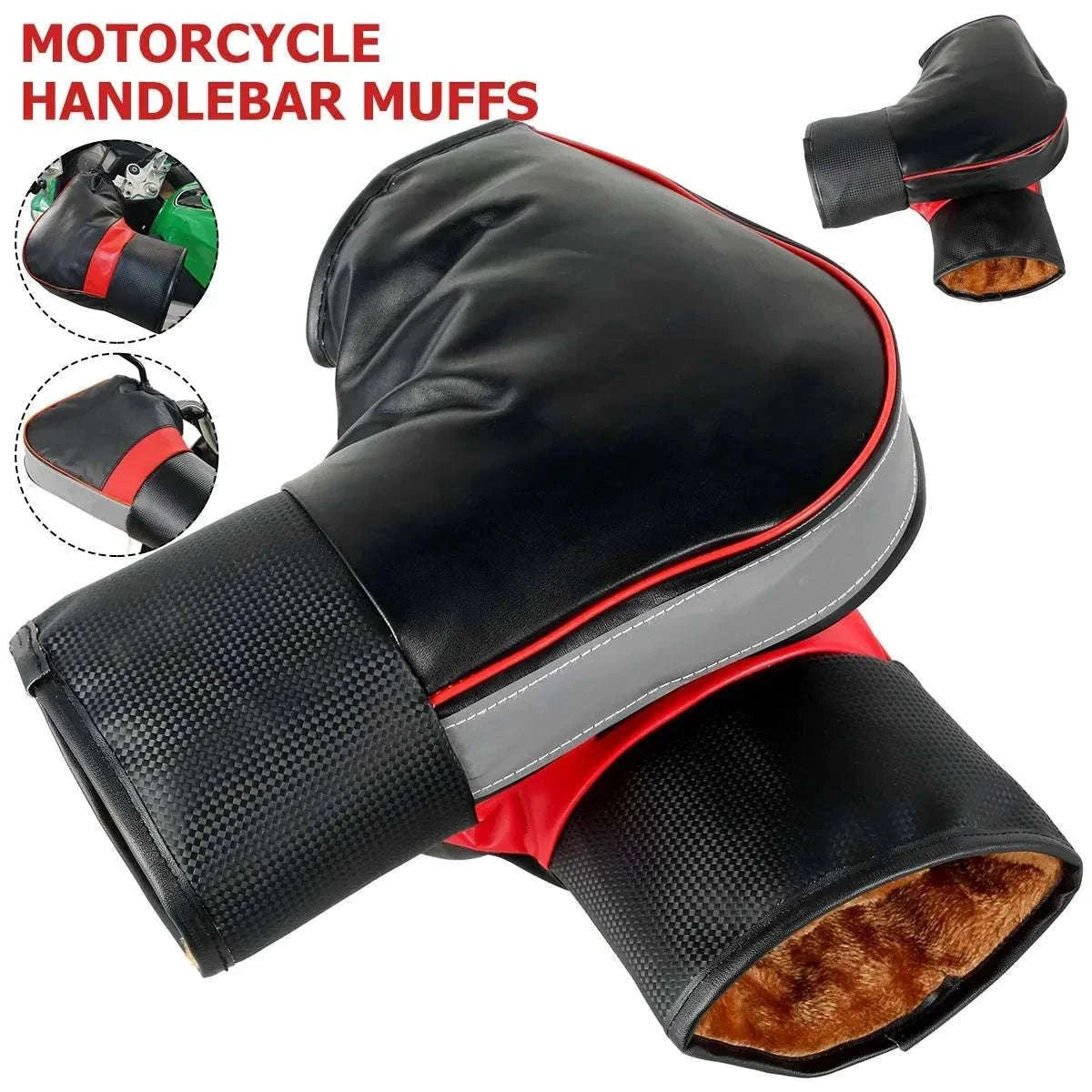 Motorcycle Handlebar Muffs – Warm Waterproof Winter Protection-