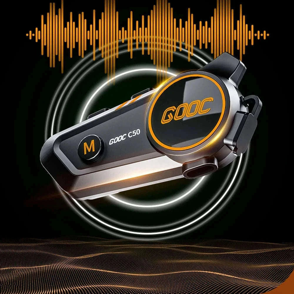 Motorcycle Helmet Bluetooth Headset with Deep Bass & Waterproof Design-hard Tube mic