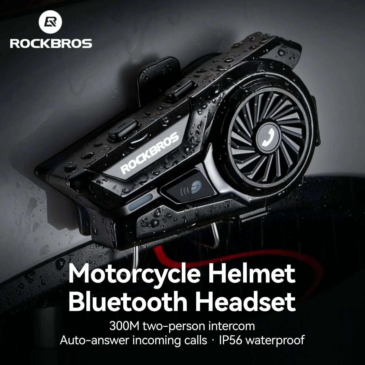 Motorcycle Helmet Bluetooth Headset with Intercom & Voice Control-R1