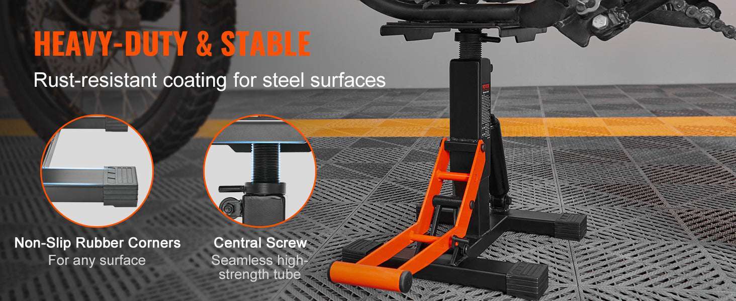 Motorcycle Jack Lift Stand 440lb Hydraulic Dirt Bike Hoist-440 lbs / 8 inch / United States