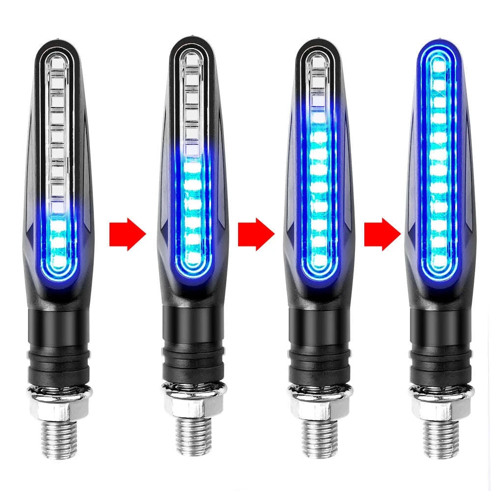 Motorcycle LED Turn Signal & Brake Light Kit-2PCS Flowing Yellow