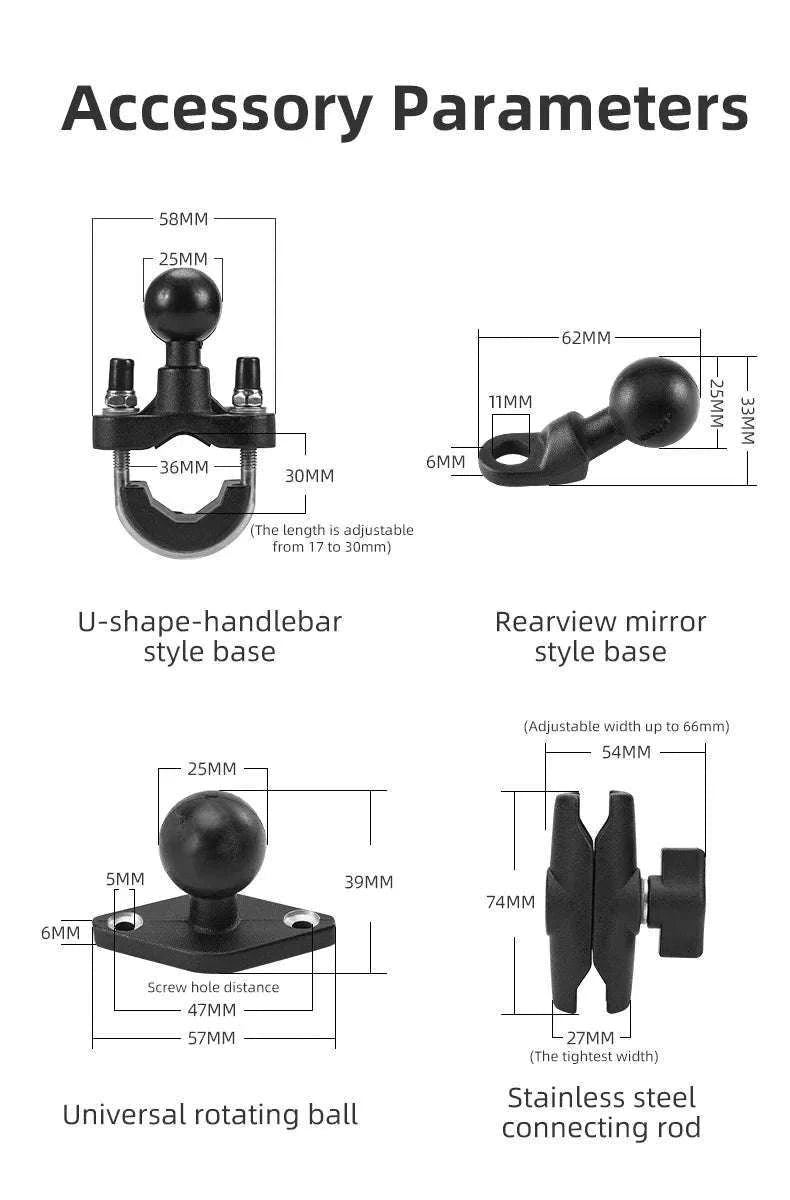 Motorcycle Phone Holder with Shock Absorption-25210011001
