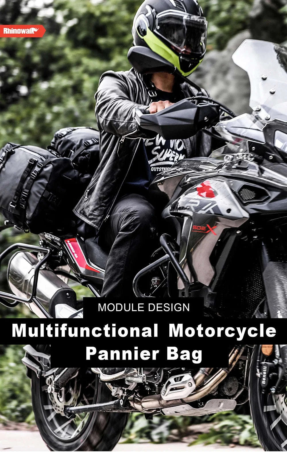 Motorcycle Rear Seat Bag Waterproof Luggage Pack-Black 10L / france