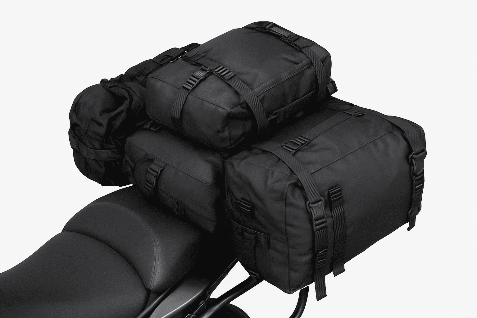 Motorcycle Rear Seat Bag Waterproof Luggage Pack-Black 10L / france