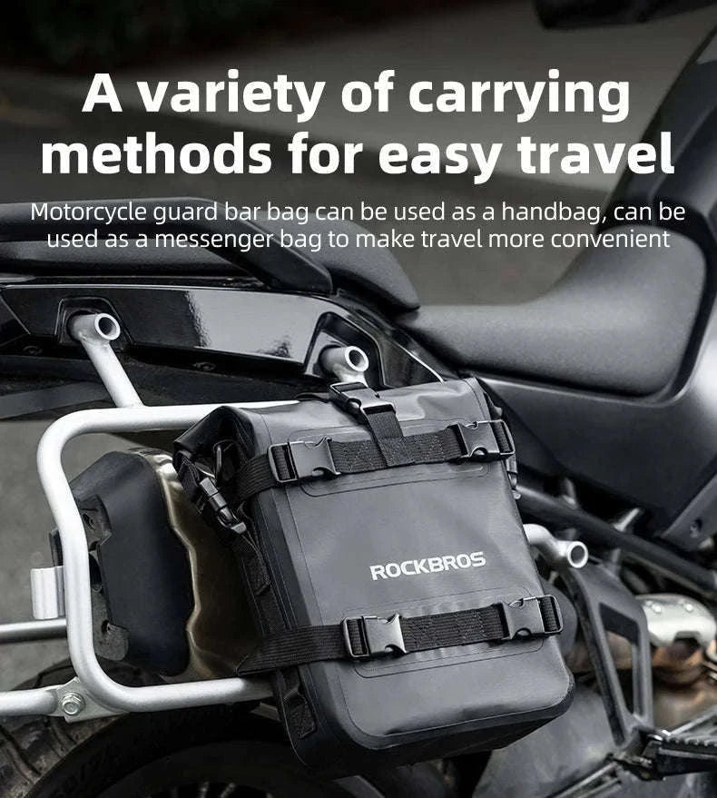 Motorcycle Saddle Bag 5L Waterproof Crash Bar Storage Pack-AS-095-1(5-7L)