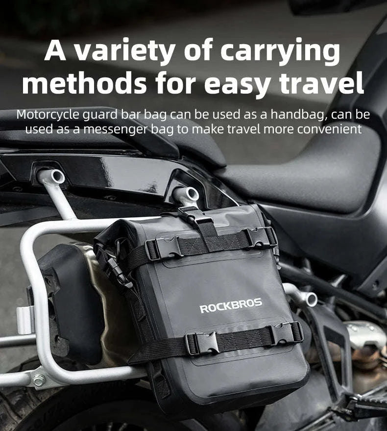 Motorcycle Saddle Bag 5L Waterproof Crash Bar Storage Pack-AS-095-1(5-7L)