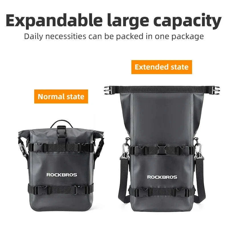 Motorcycle Saddle Bag 5L Waterproof Crash Bar Storage Pack-AS-095-1(5-7L)