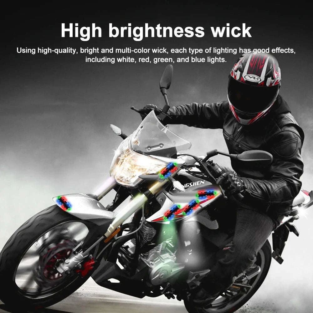 Motorcycle Safety Light Solar Anti-Collision Tail Light-7 Color light