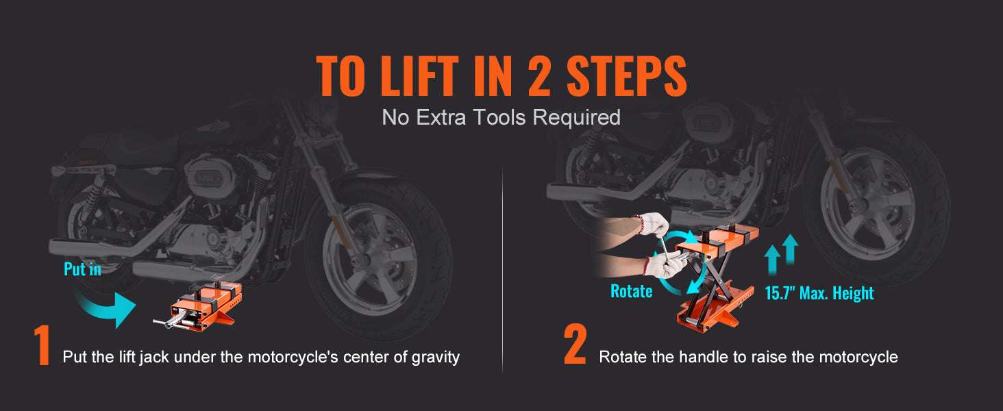 Motorcycle Scissor Lift Jack 1100 lbs Capacity with Safety Pin-1100 lbs / spain