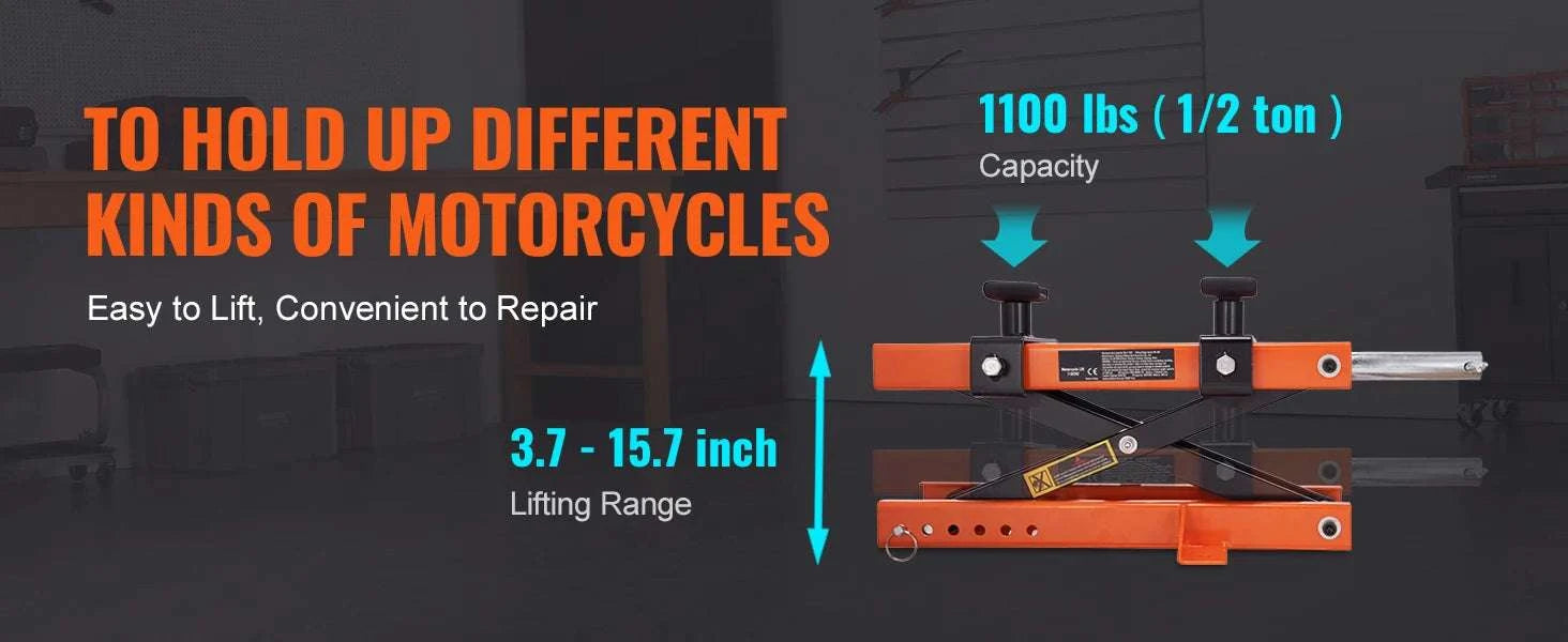 Motorcycle Scissor Lift Jack 1100 lbs Capacity with Safety Pin-1100 lbs / spain