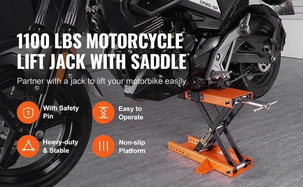 Motorcycle Scissor Lift Jack 1100 lbs Capacity with Safety Pin-1100 lbs / spain