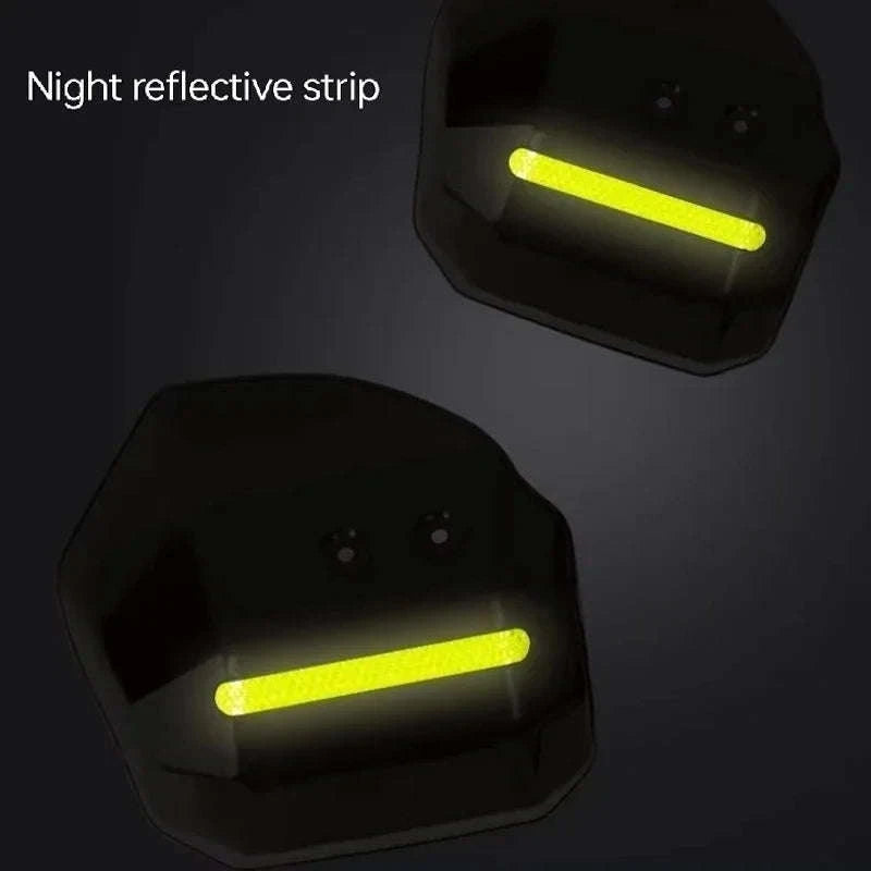 Motorcycle & Scooter Hand Guards with Reflective Safety Strips-F80 Dark