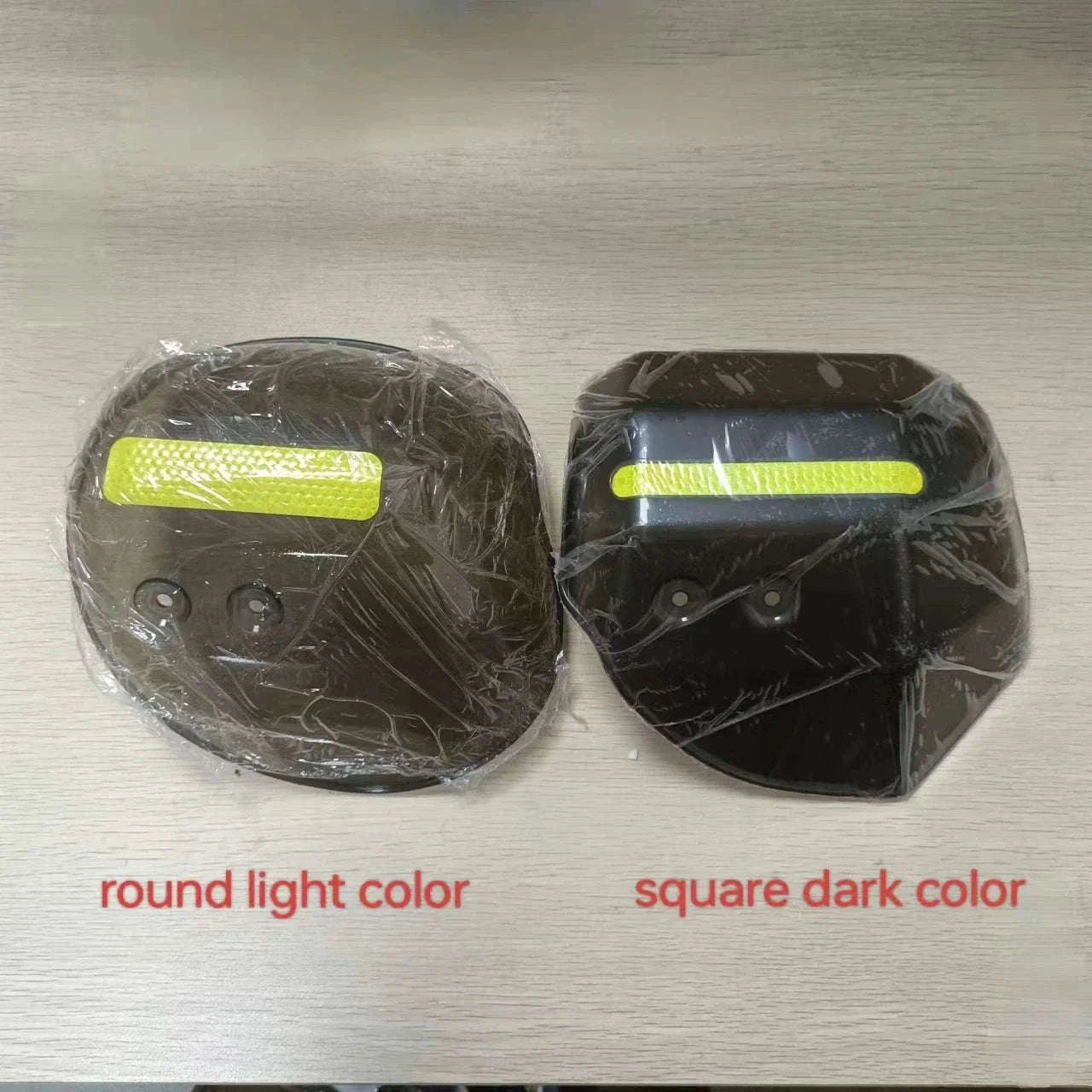 Motorcycle & Scooter Hand Guards with Reflective Safety Strips-F80 Round light colo
