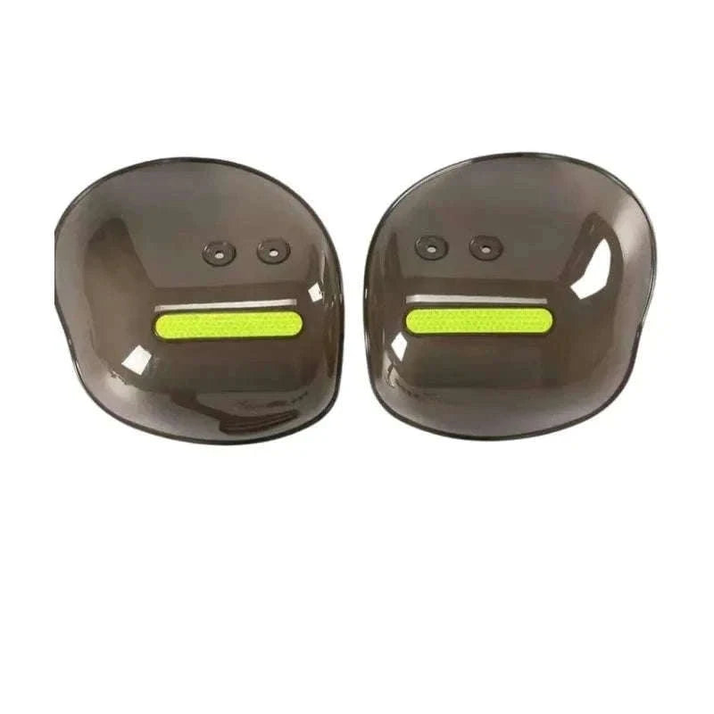 Motorcycle & Scooter Hand Guards with Reflective Safety Strips-F80 Round light colo