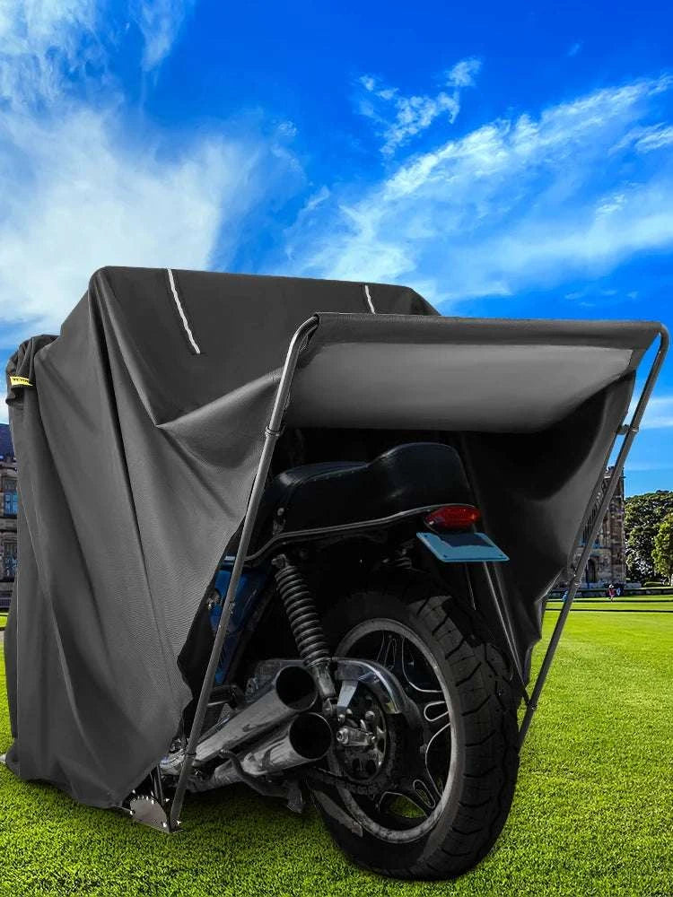 Motorcycle Shelter Tent Waterproof Garage with Steel Frame 106"-United States