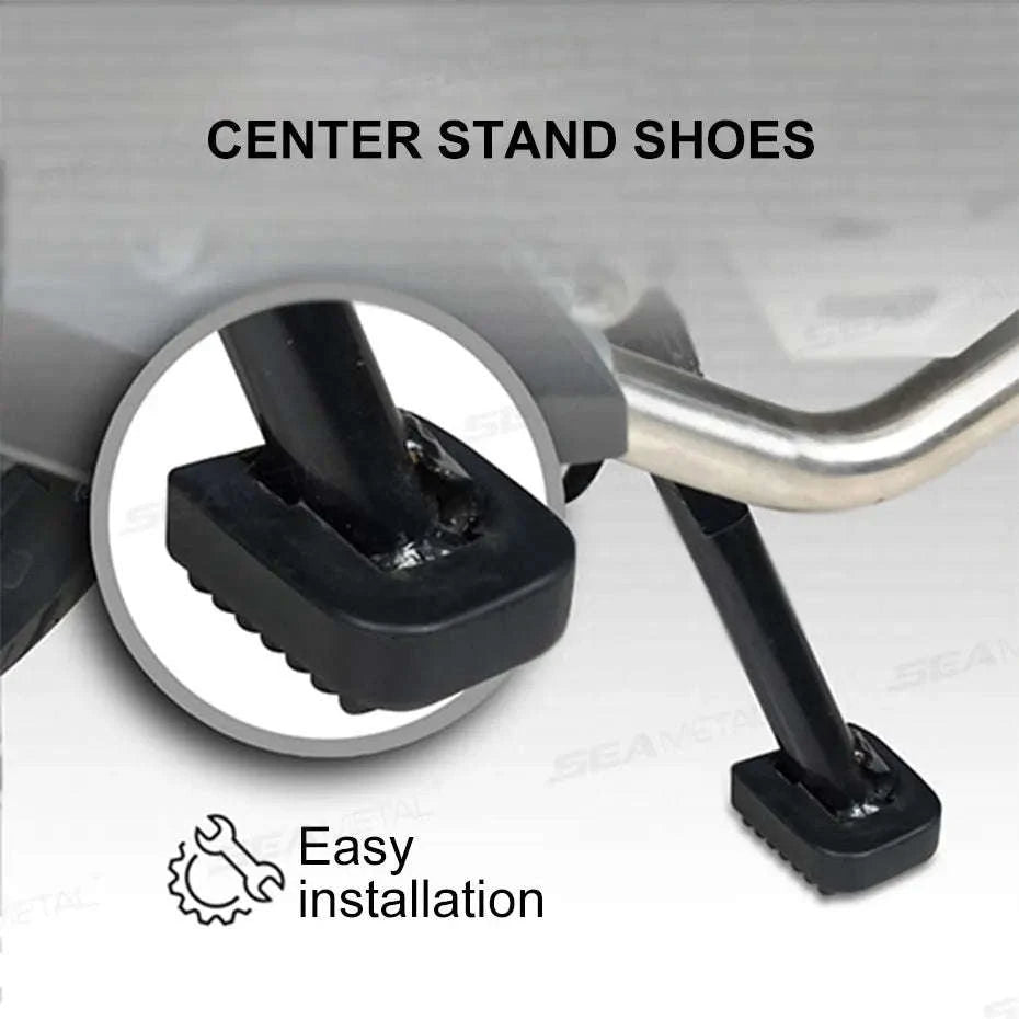 Motorcycle Stand Pad Kickstand Support Pad-BLACK 1PC