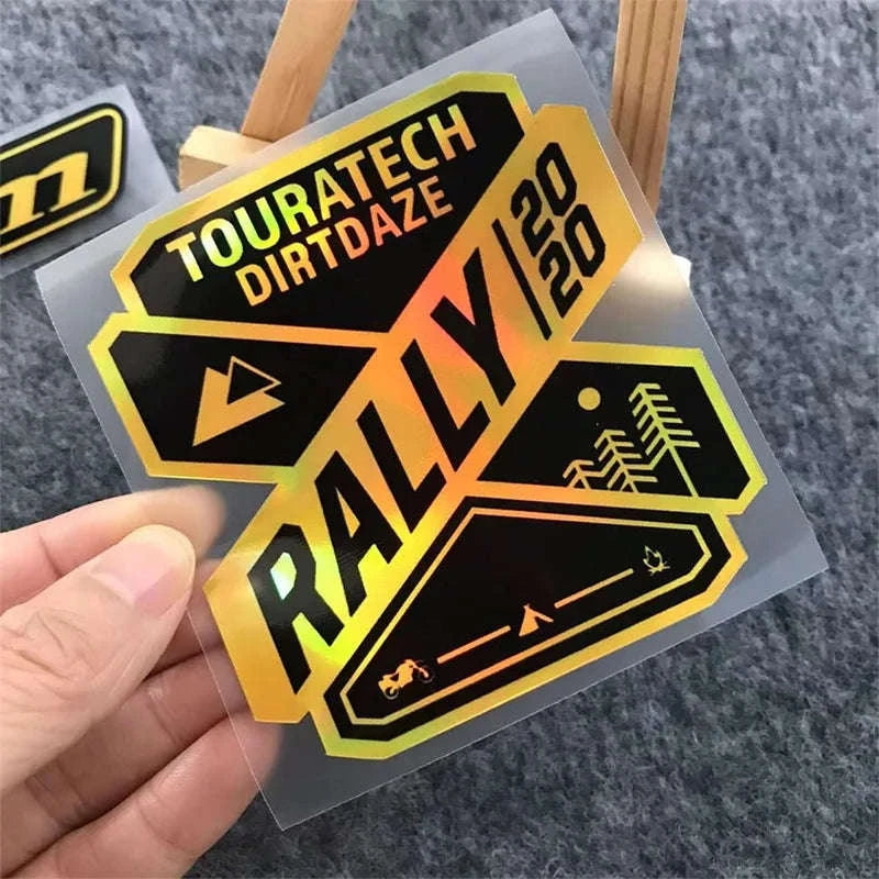 Motorcycle Top Box Reflective Adventure Stickers-2pcs-silver