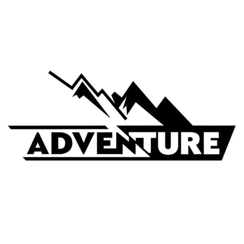 Motorcycle Top Box Reflective Adventure Stickers-2pcs-silver