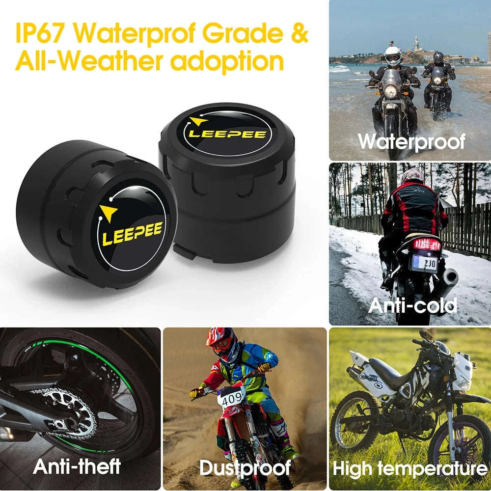 Motorcycle TPMS Bluetooth Tire Pressure Monitoring System-Portable