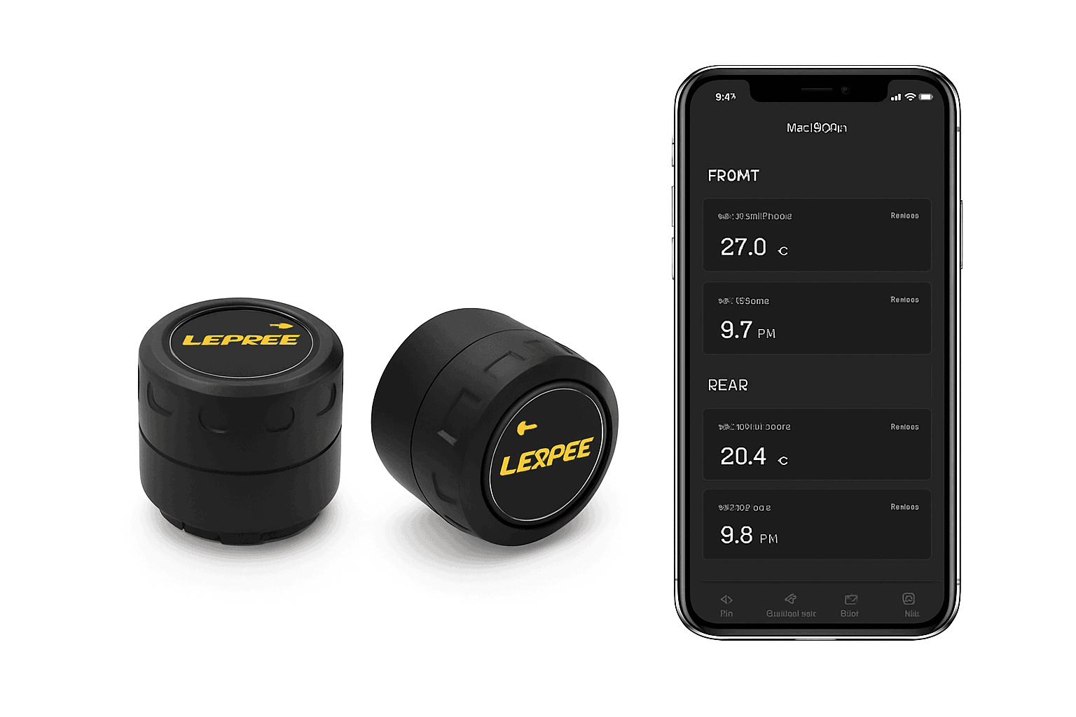 Motorcycle TPMS Bluetooth Tire Pressure Monitoring System-Portable