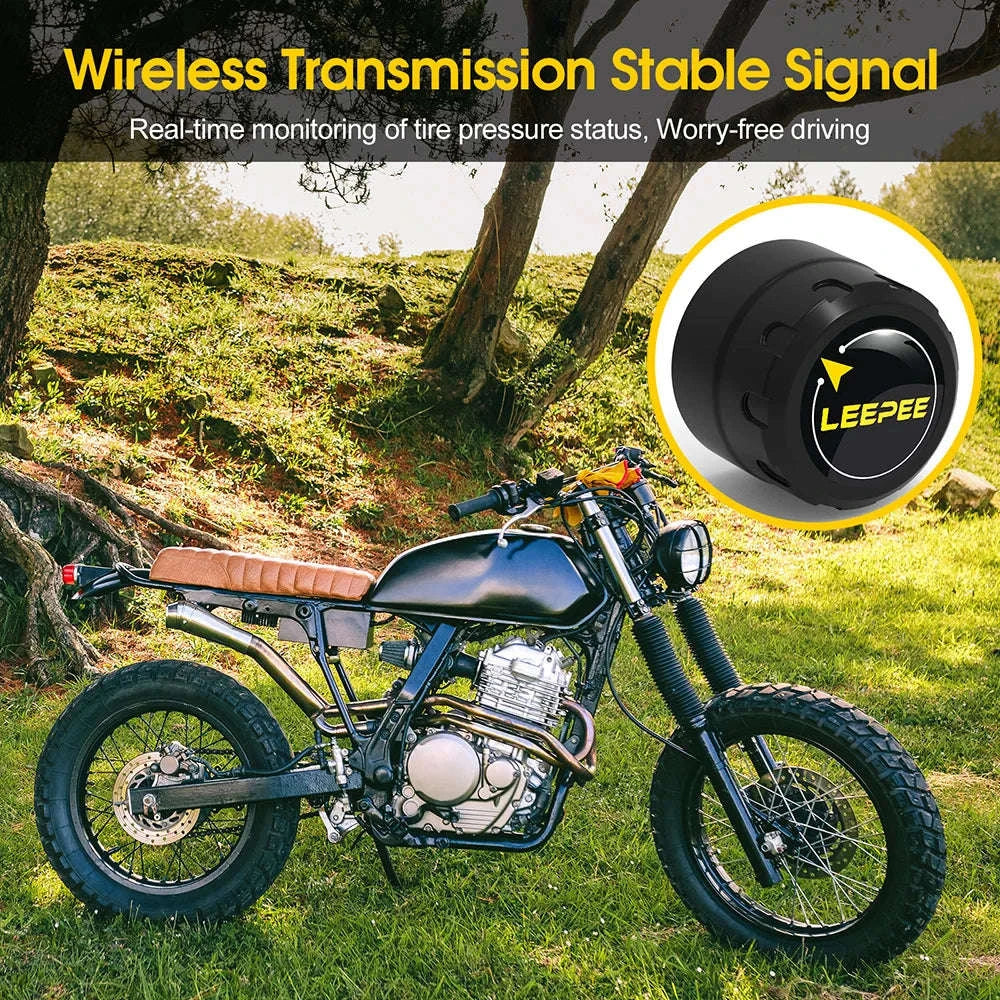 Motorcycle TPMS Bluetooth Tire Pressure Monitoring System-Portable