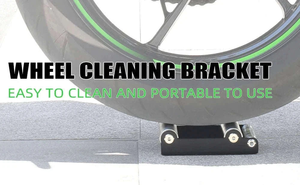 Motorcycle Universal Tire Cleaning Stand for Fast Wheel Care-Set