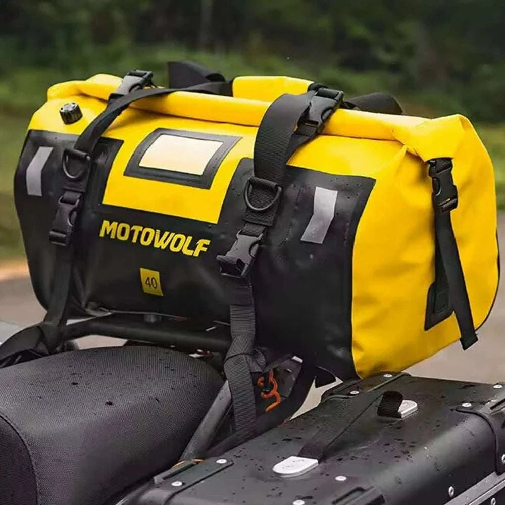 Motorcycle Waterproof Tail Bag Roll Top Dry Luggage 20L–100L-logo-66L