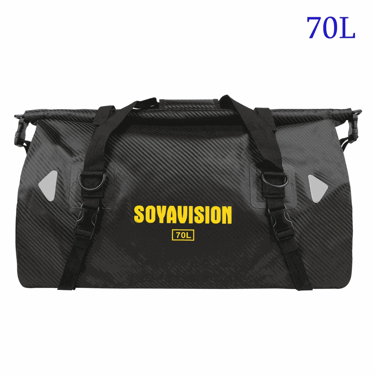 Motorcycle Waterproof Tail Bag Roll Top Dry Luggage 20L–100L-logo-66L