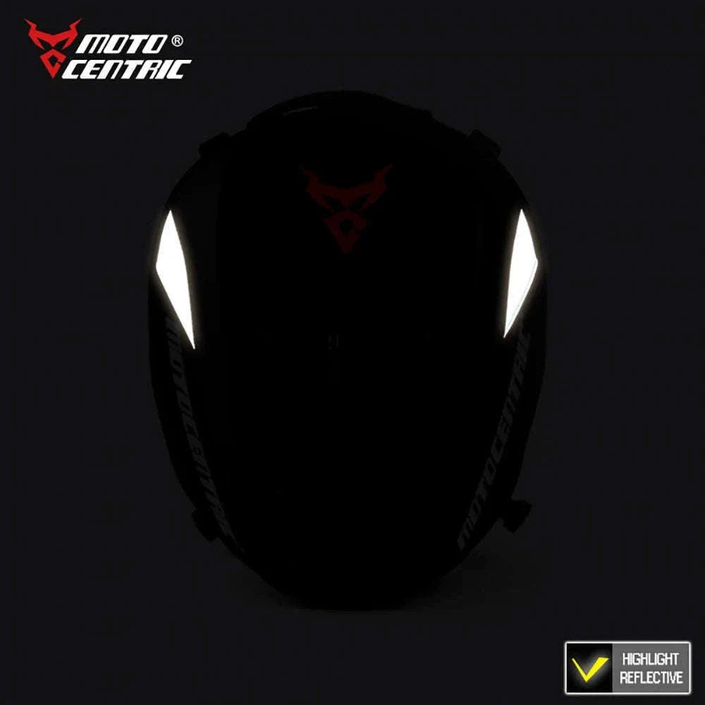 Motorcycle Waterproof Tail Bag with Expandable Helmet Storage-MC-0102-Red