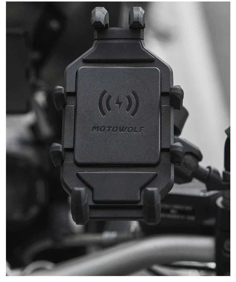 Motorcycle Wireless Charging Phone Mount with 360° Rotation Holder-Charging - mirror