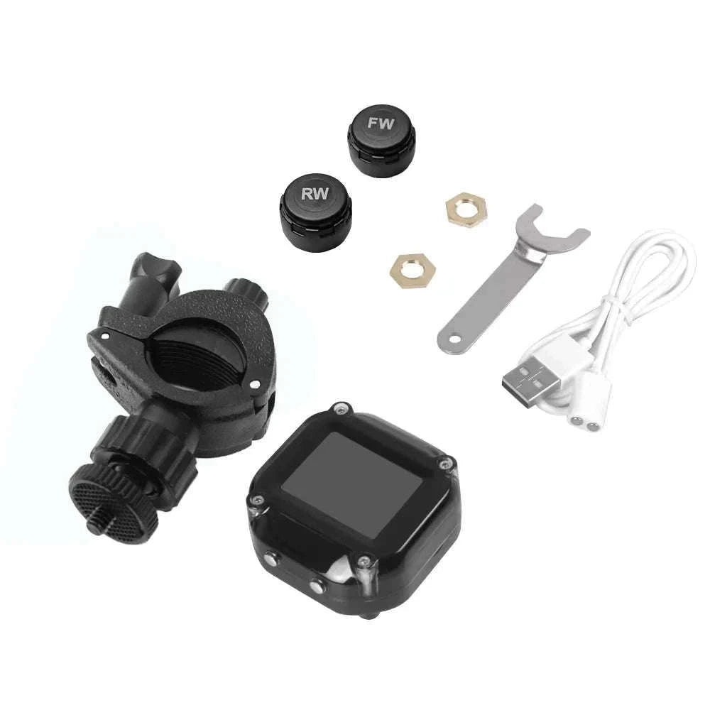Motorcycle Wireless Tire Pressure Monitor with Digital Display-M5 external