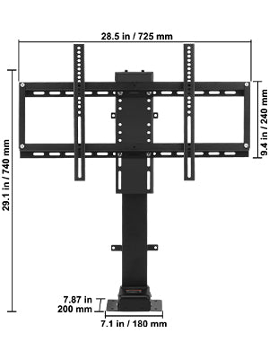 Motorized TV Lift Stand with Remote, Adjustable Height 42.3"–73.8"