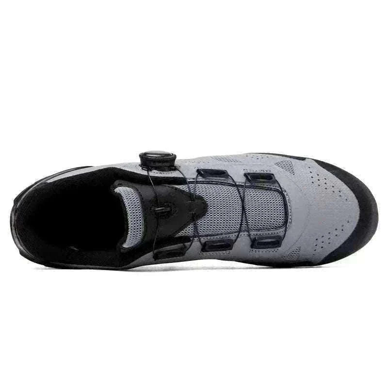 Mountain Bike Cycling Shoes Breathable Lace-Up MTB Sneakers-GreyMTB / 37