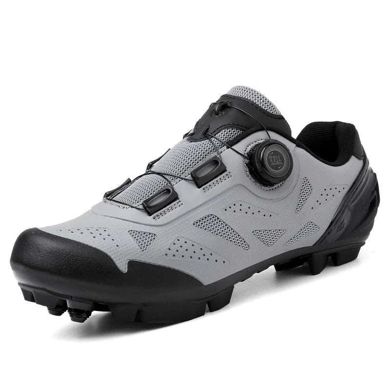 Mountain Bike Cycling Shoes Breathable Lace-Up MTB Sneakers-GreyMTB / 37