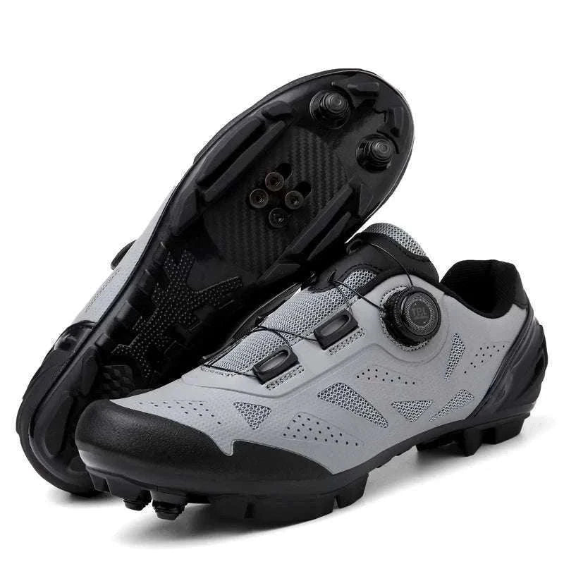 Mountain Bike Cycling Shoes Breathable Lace-Up MTB Sneakers-GreyMTB / 37