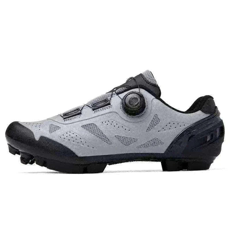 Mountain Bike Cycling Shoes Breathable Lace-Up MTB Sneakers-GreyMTB / 37