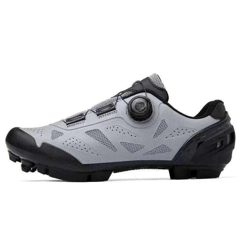 Mountain Bike Cycling Shoes Breathable Lace-Up MTB Sneakers-GreyMTB / 37