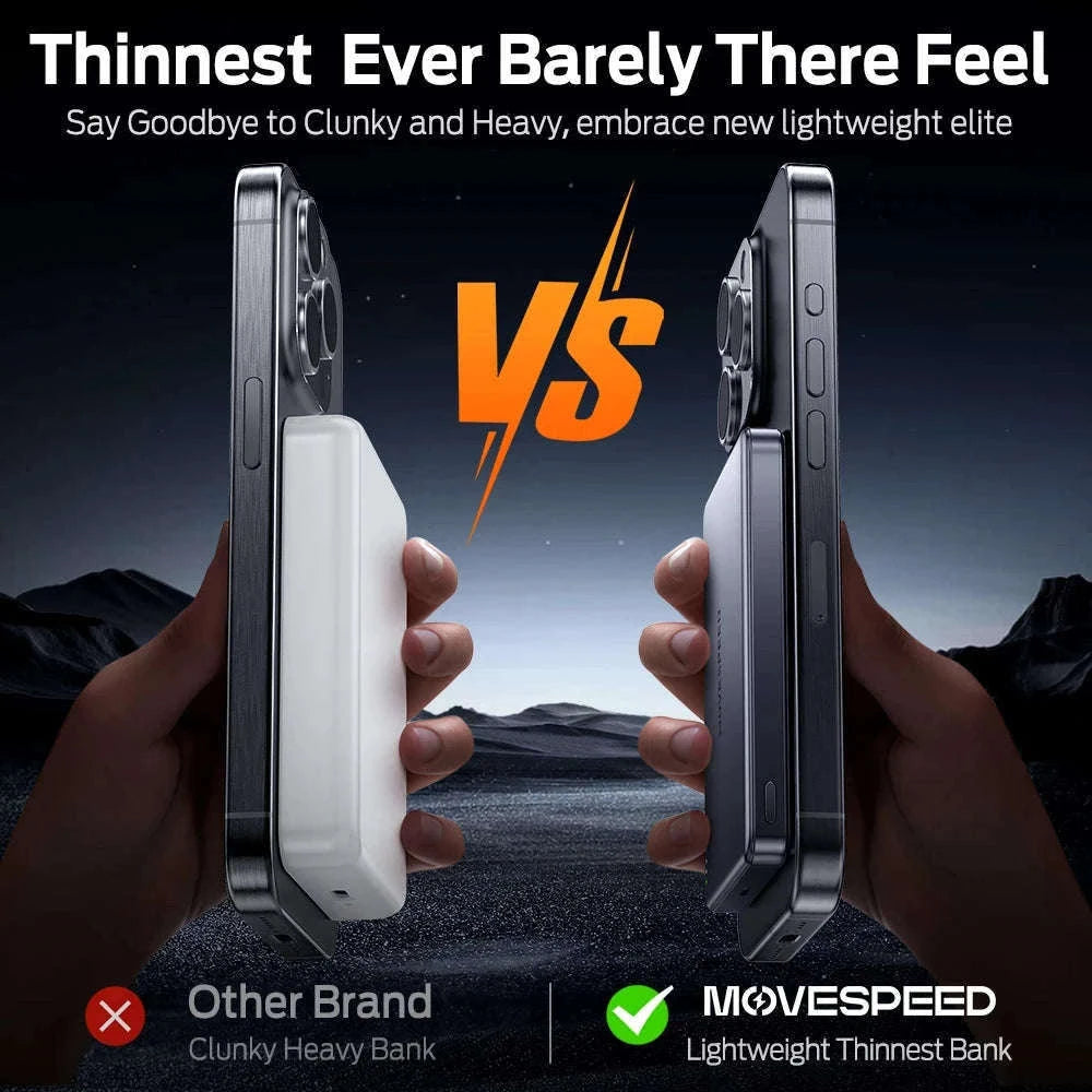 MOVESPEED S10 Magnetic 10000mAh Power Bank for Fast Charging-Gray / 10000mAh / spain
