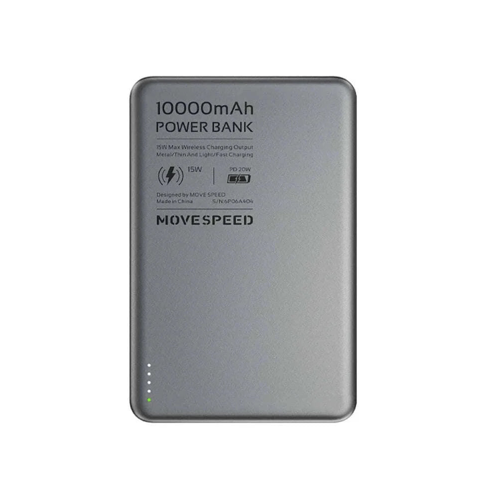 MOVESPEED S10 Magnetic 10000mAh Power Bank for Fast Charging-Gray / 10000mAh / spain