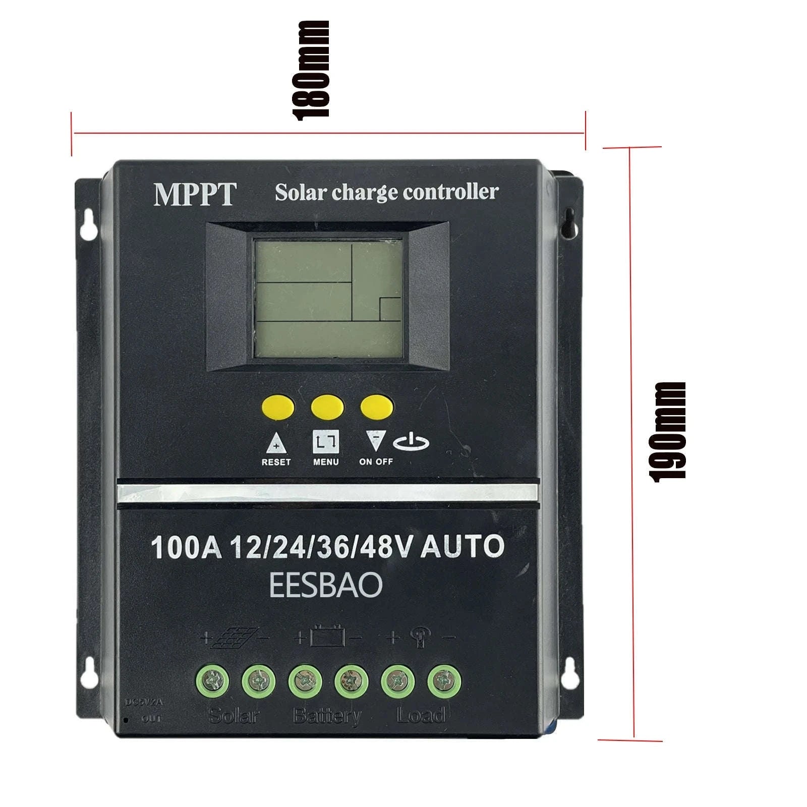 MPPT Solar Charge Controller 100A Dual USB-import components