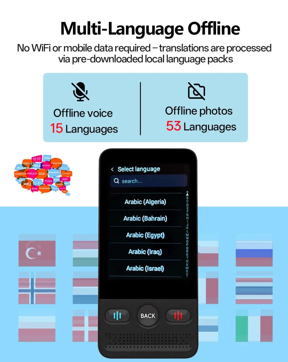 MSAI T13 AI Translator with 160-Language Support-T13