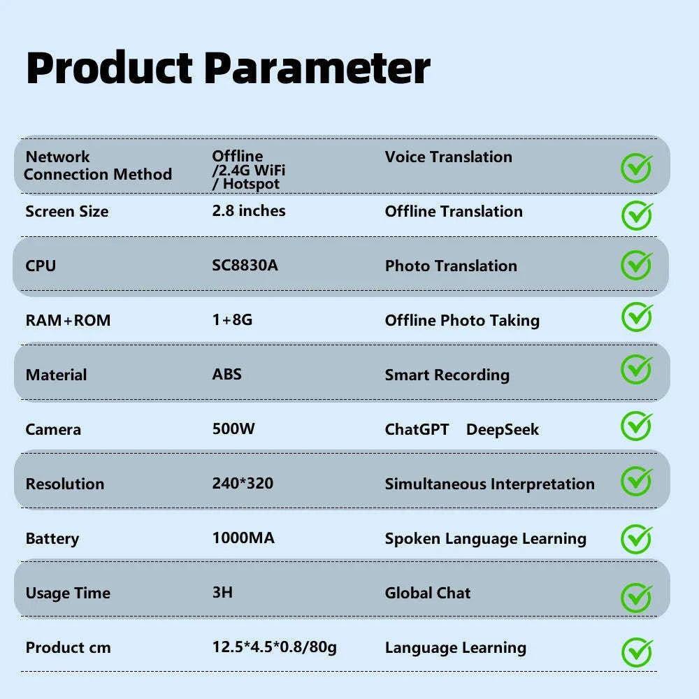 MSAI T13 AI Translator with 160-Language Support-T13
