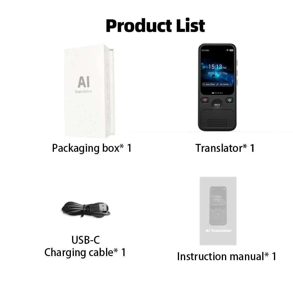 MSAI T20 160‑Language Translator with Camera and Real‑Time Voice Translation-T20