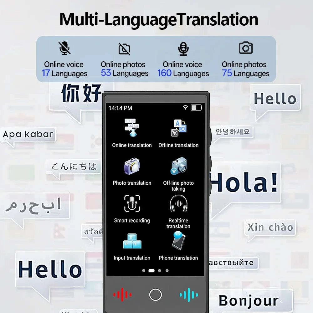 MSAI T26 160 Languages Voice Translator Online Photo 75 Languages Audio Translate 115 Offline Real Time Translation for Travel-T26