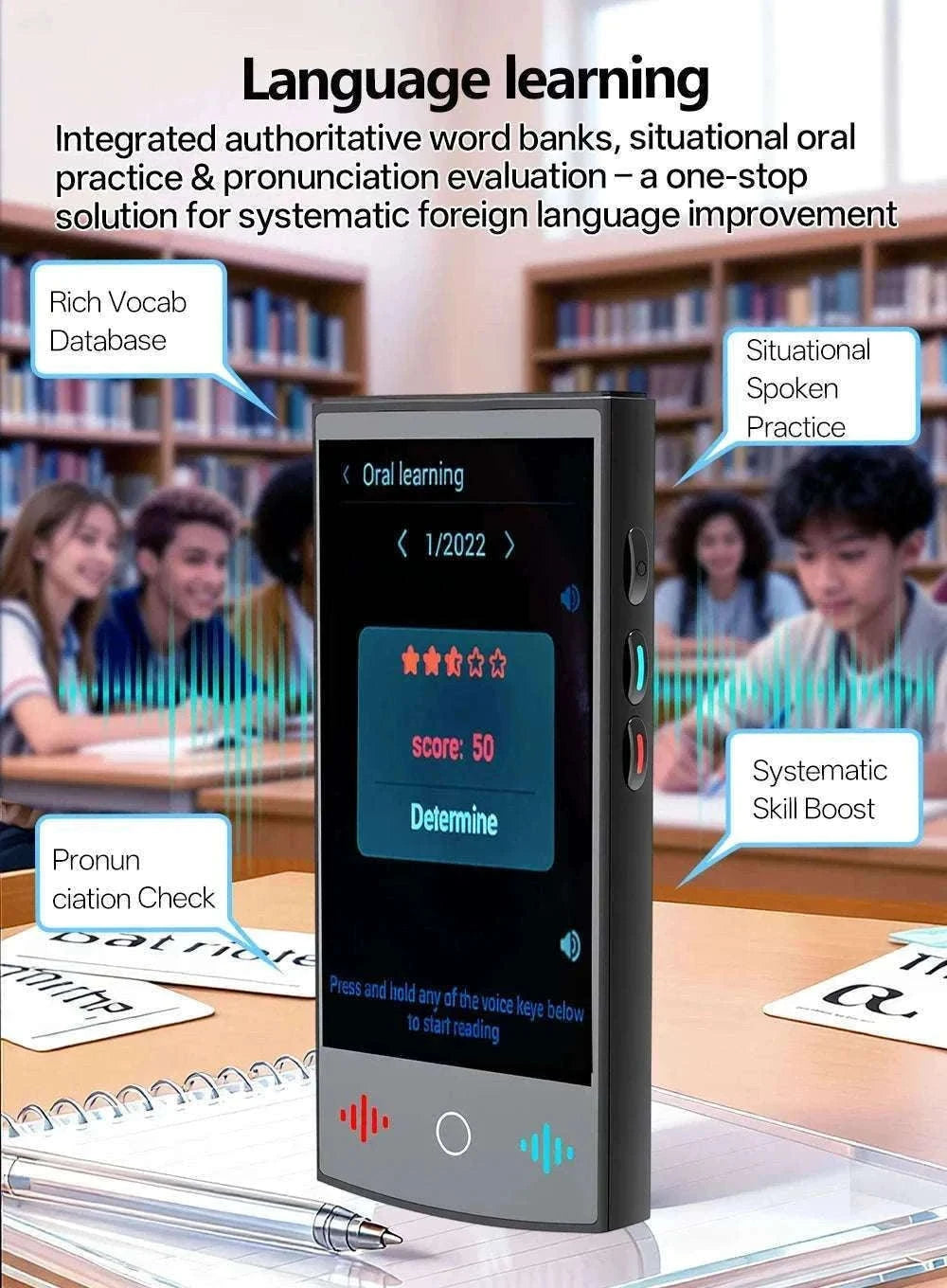 MSAI T26 Voice Translator for Travel and Cross-Language Chat-T26